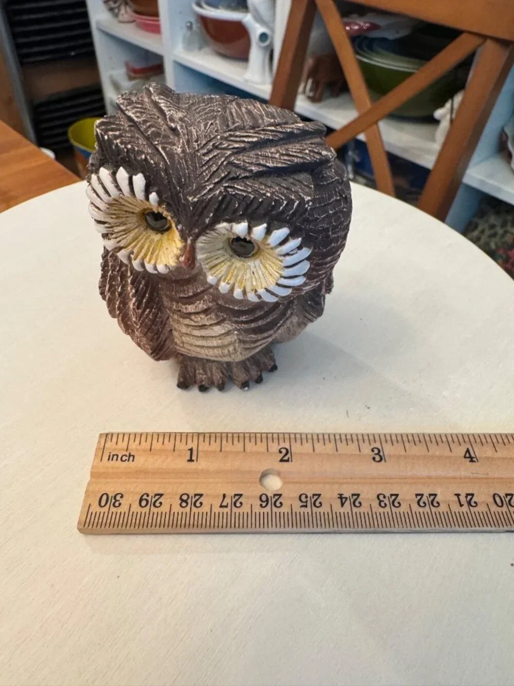 Vintage 1970’s Owl Artesania Rinconada Owl Figurine, Uruguay Clay and Ceramic  R